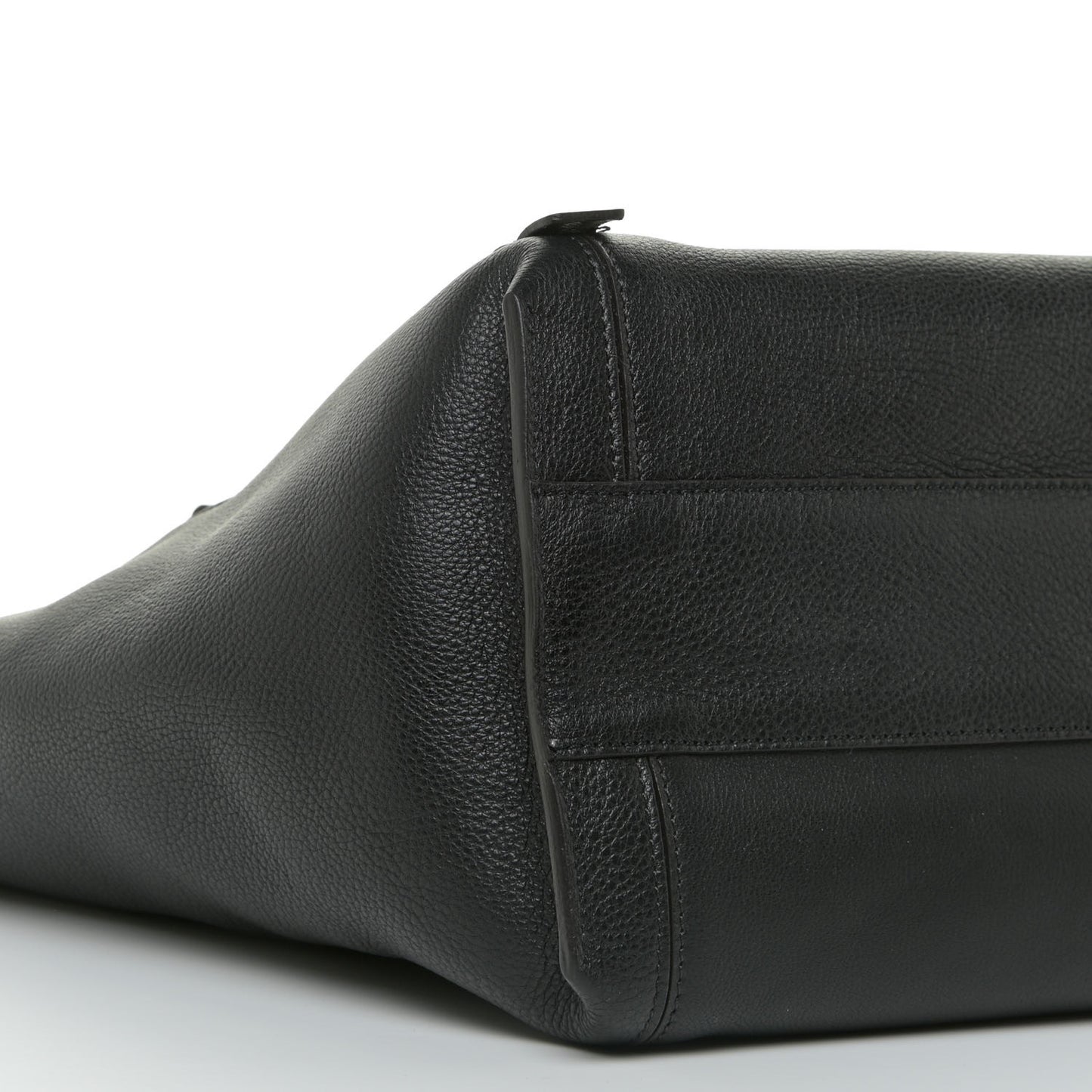 Smooth Calfskin Medium Milo Shopping Tote Black