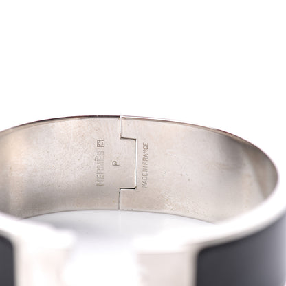 Hermes Enamel Wide Clic Clac H Bracelet PM Black 3 of 3