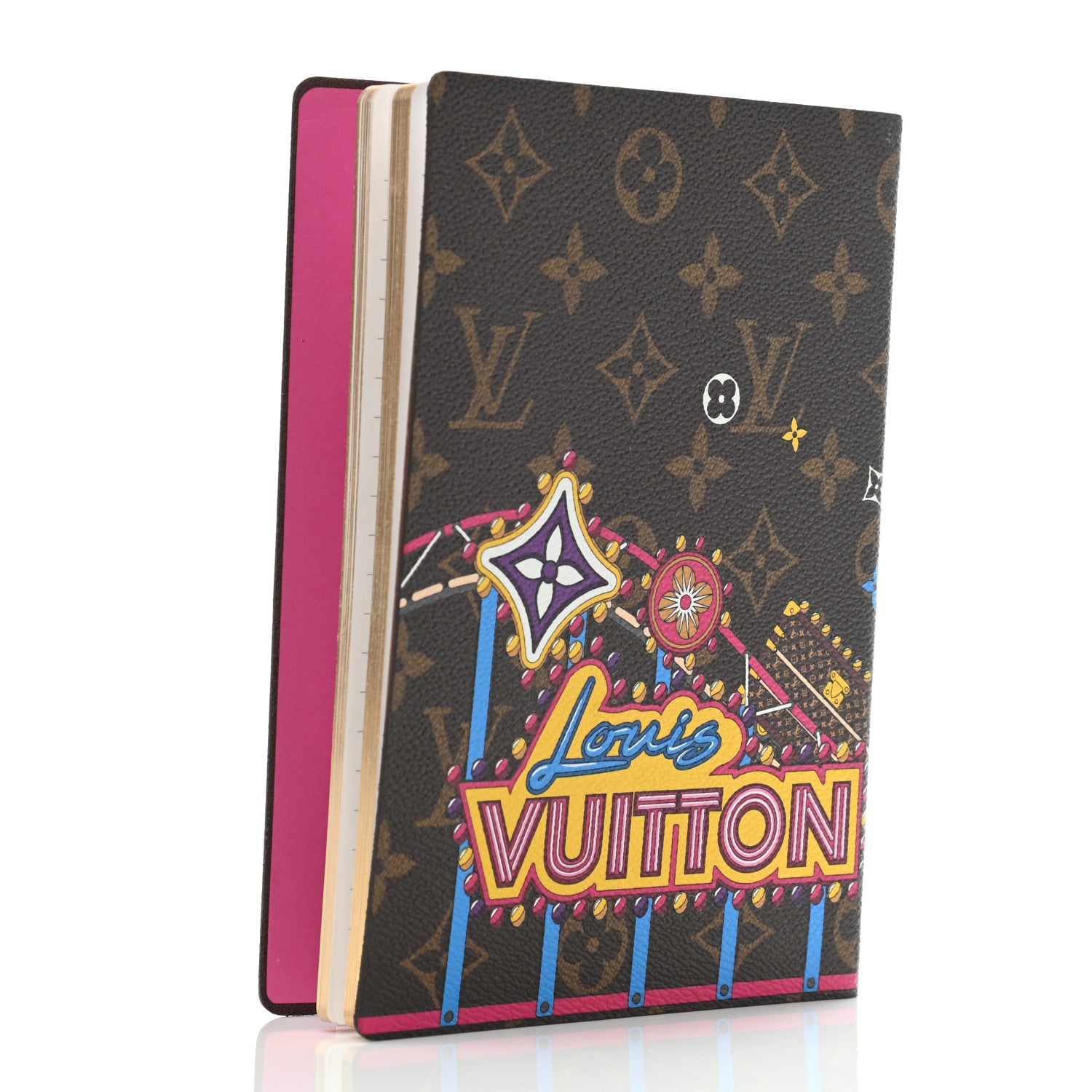 Louis Vuitton Monogram 2020 Christmas Animation Roller Coaster Notebook MM Pivoine 2 of 4