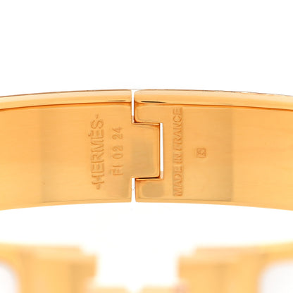 Hermes Enamel Narrow Clic Clac H Bracelet GM White 4 of 5