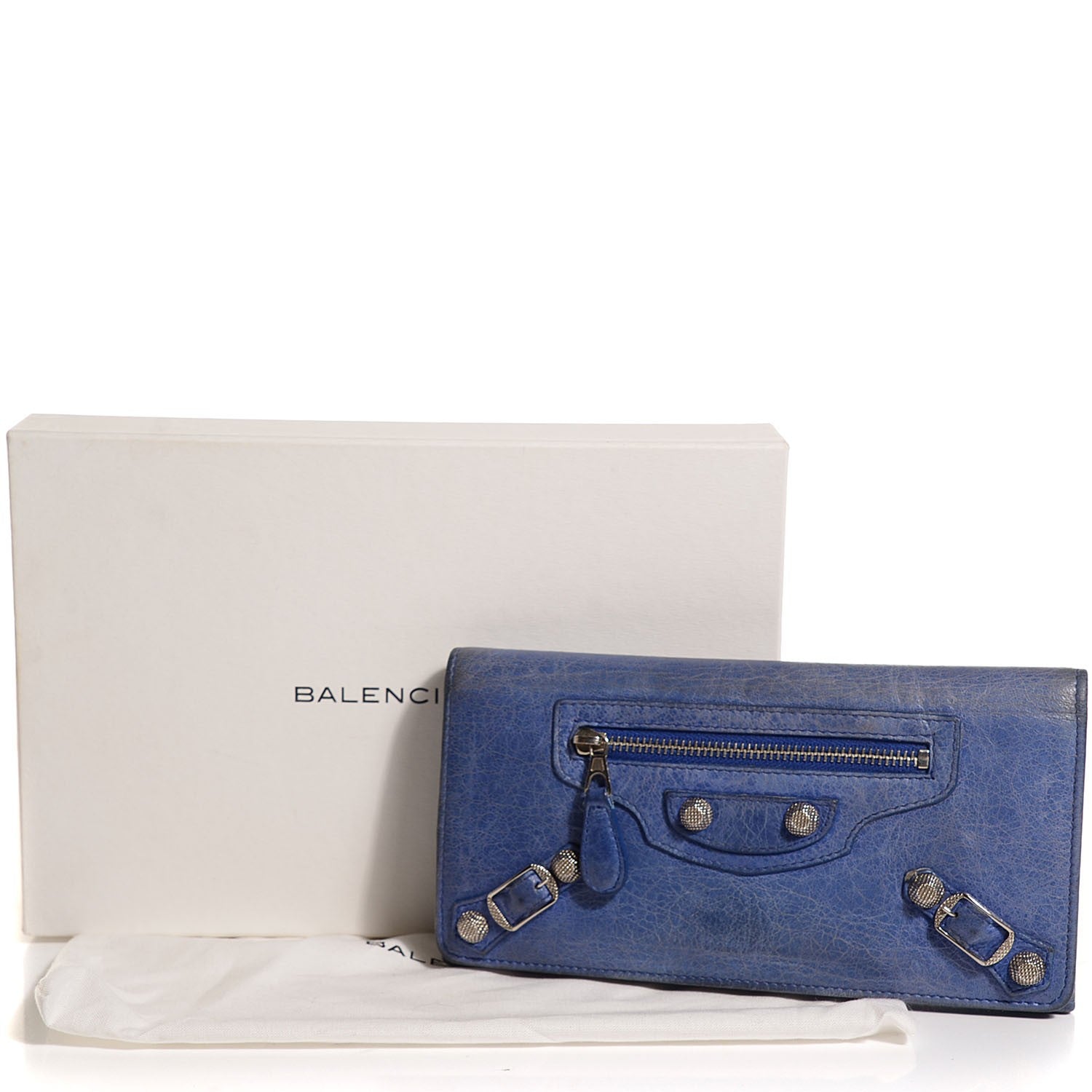 Balenciaga Agneau Giant 12 Silver Hardware Money Wallet Outremer 11 of 11