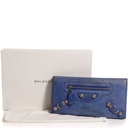 Balenciaga Agneau Giant 12 Silver Hardware Money Wallet Outremer 11 of 11