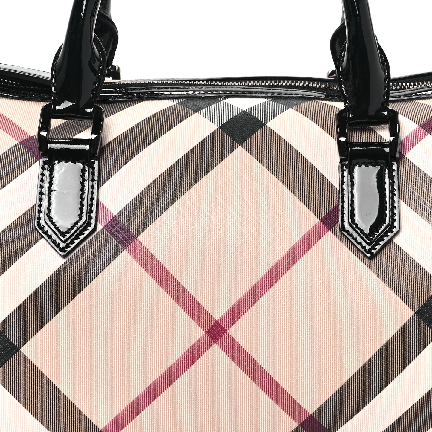 Supernova Check Patent Small Chester Bowling Bag Black