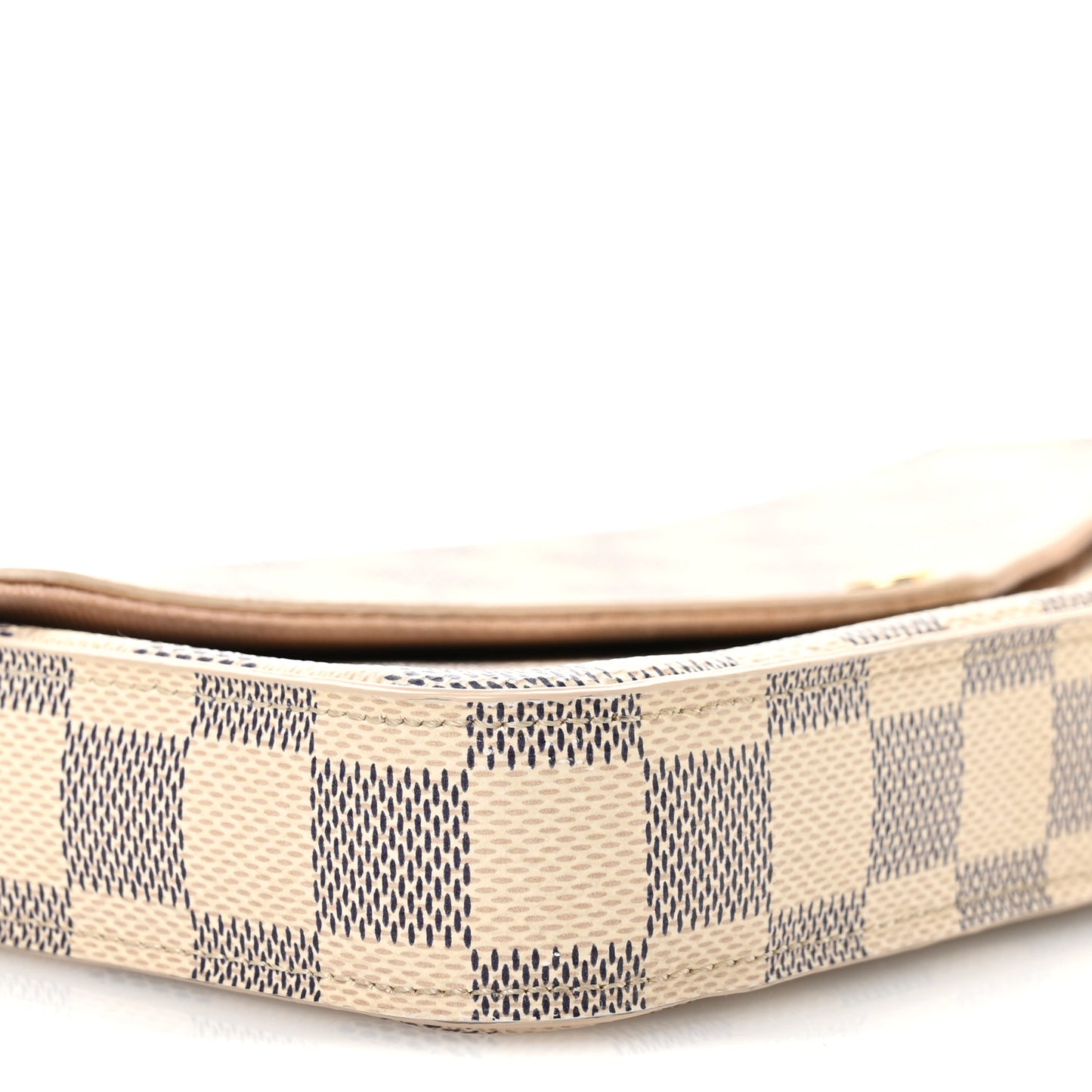 Damier Azur Pochette Felicie Chain Wallet Rose Ballerine