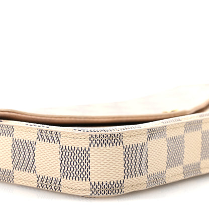 Louis Vuitton Damier Azur Pochette Felicie Chain Wallet Rose Ballerine 10 of 11