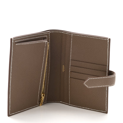 Hermes Epsom Bearn Compact Wallet Etoupe 5 of 7