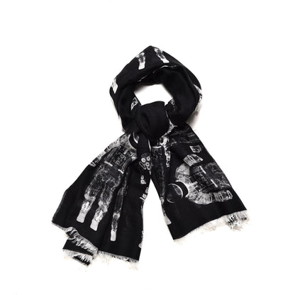 Chanel Cashmere Astronaut CC Scarf Black 1 of 7