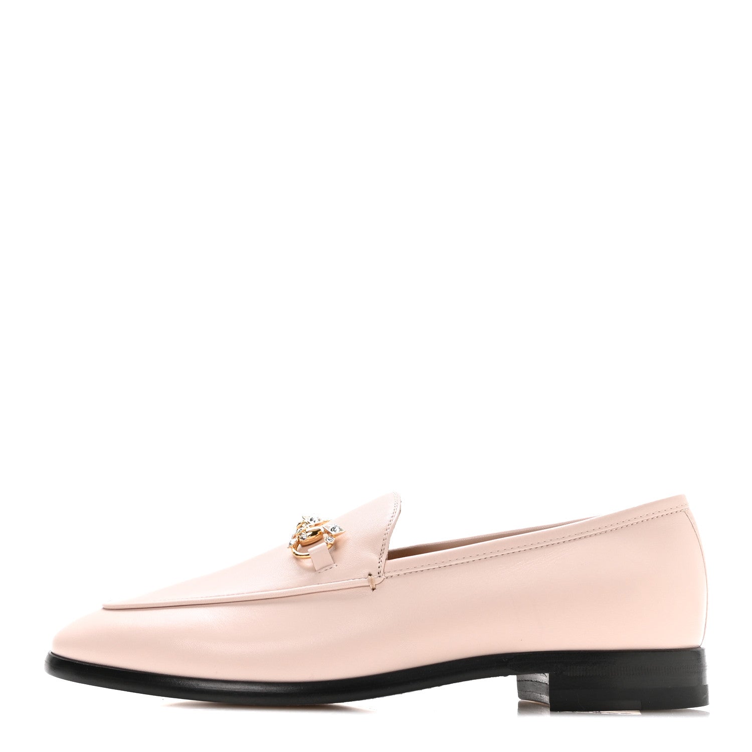 Gucci Malaga Kid Crystal Horsebit Womens Jordaan Loafers 40 Pink Hibiscus 1 of 9