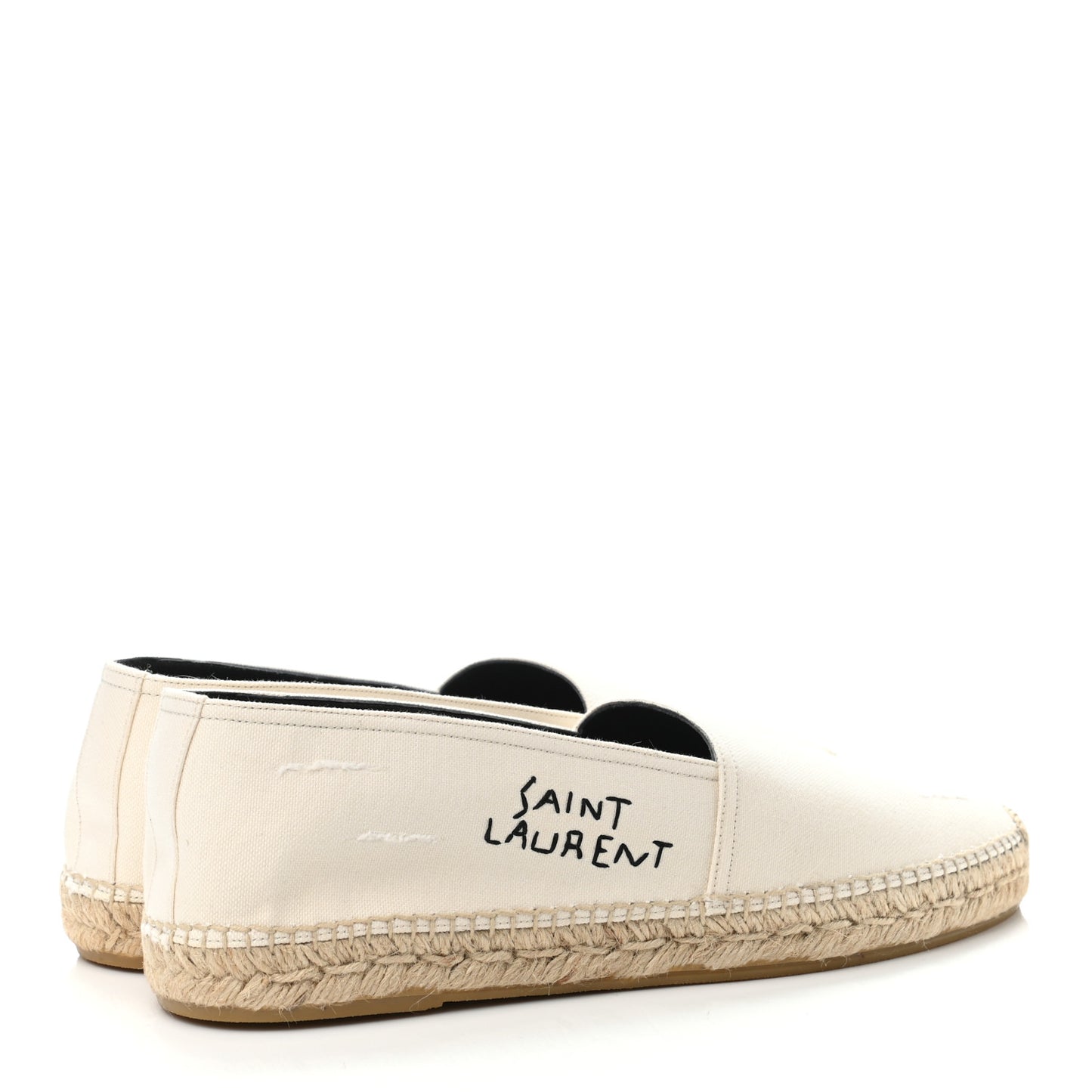 Canvas Elba Logo Embroidered Espadrilles 44 Panna