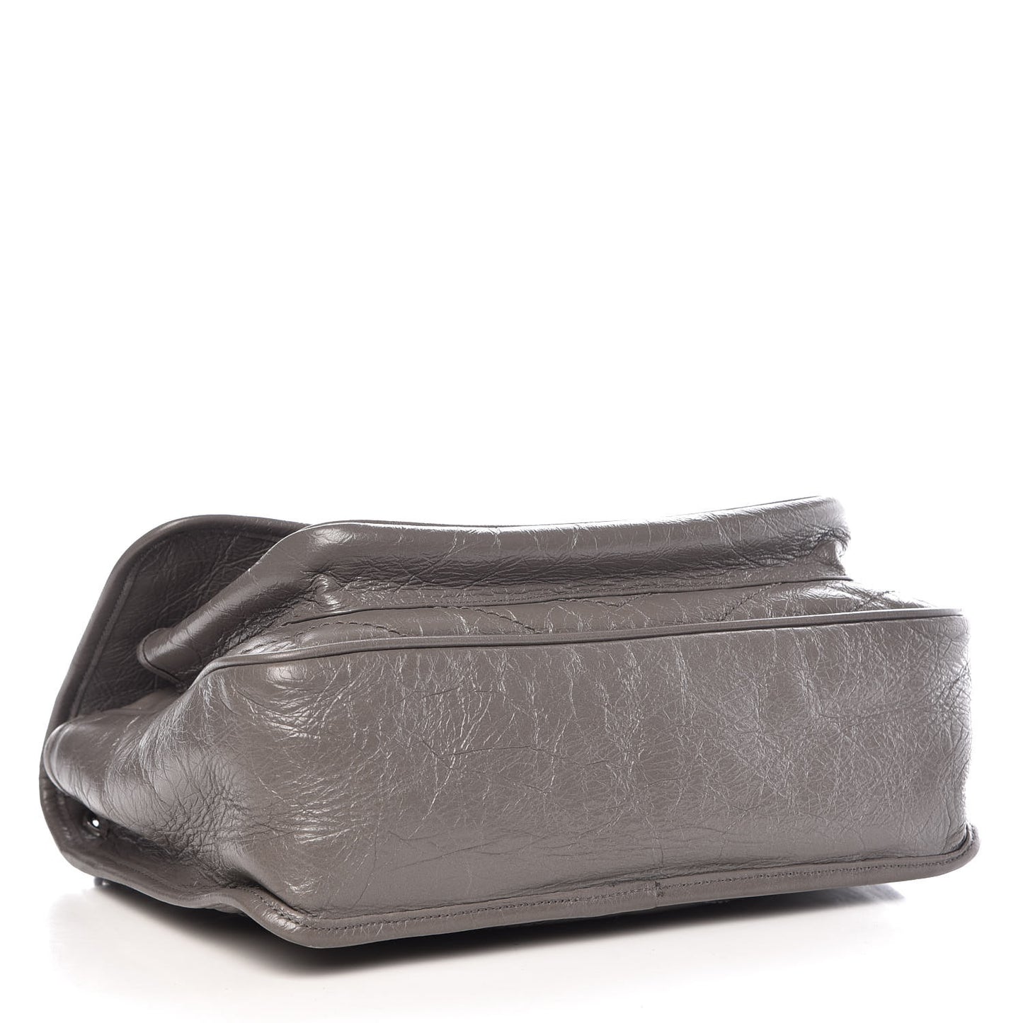 Crinkled Calfskin Matelasse Monogram Medium Niki Chain Satchel Fog