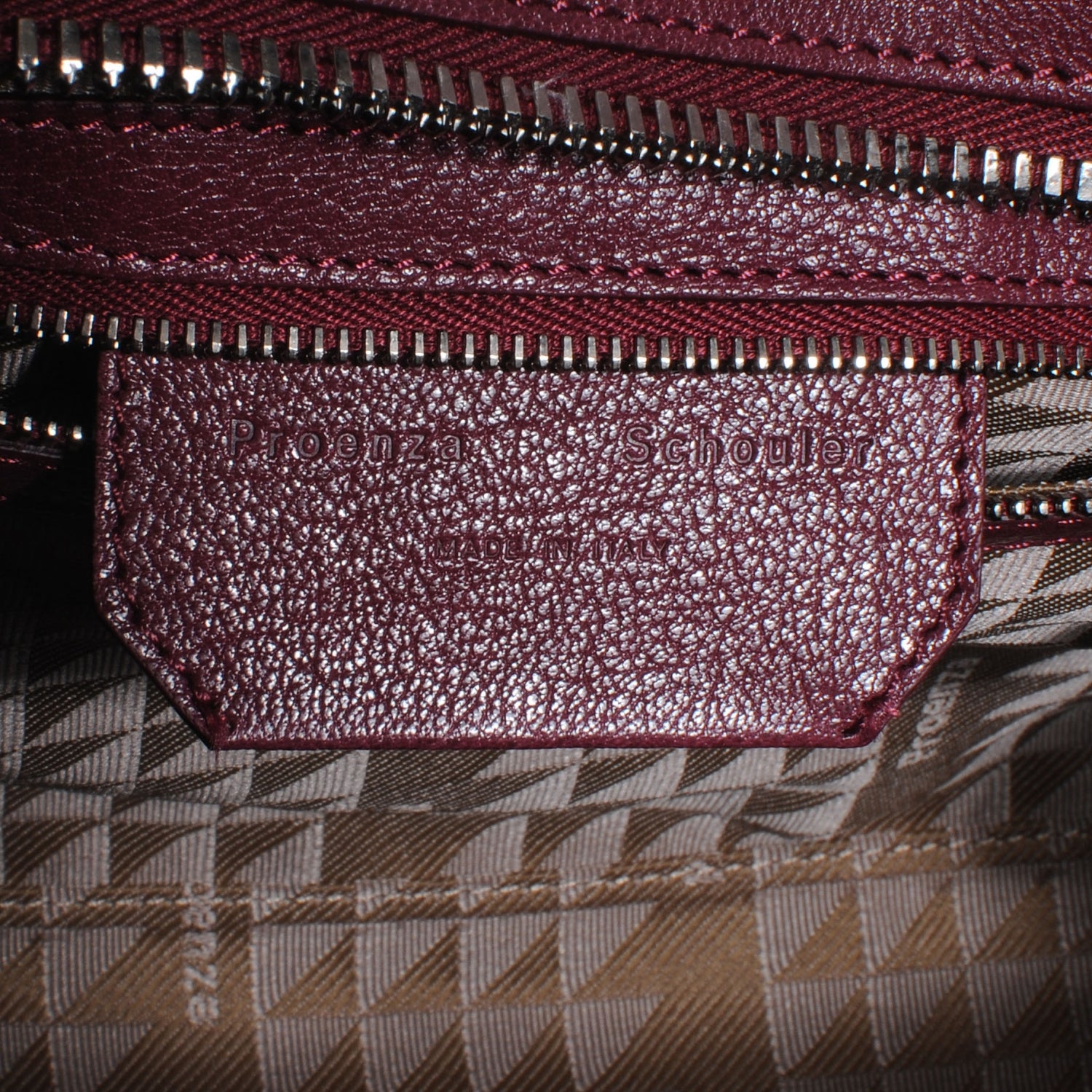 Proenza Schouler Buffalo Leather PS13 Small Satchel Pinot Noir 7 of 8