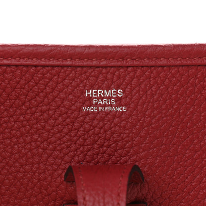 Hermes Taurillon Clemence Evelyne III PM Rouge Grenat 5 of 8