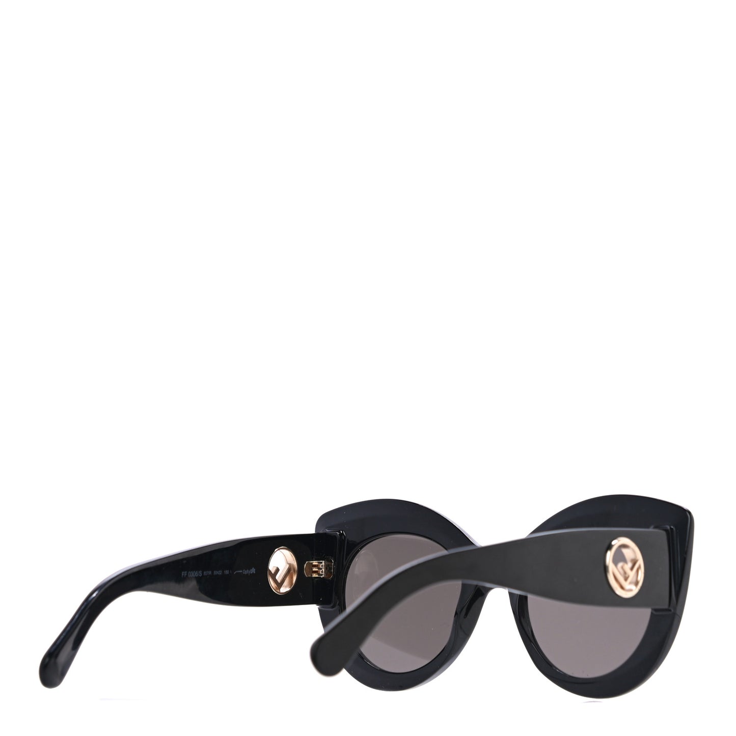 Acetate F is Fendi Oversized Butterfly Sunglasses FF 0306/S Black