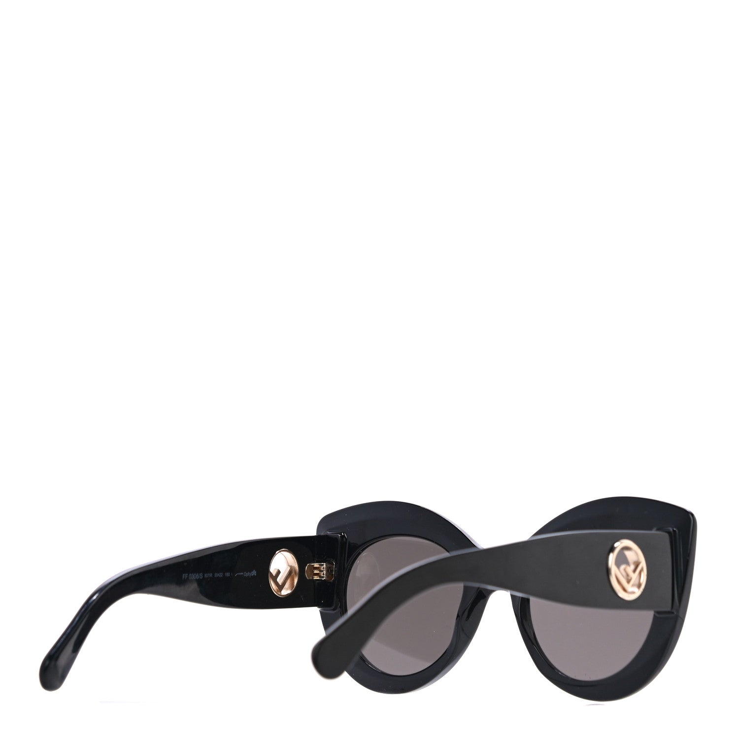 Fendi Acetate F is Fendi Oversized Butterfly Sunglasses FF 0306/S Black 3 of 7