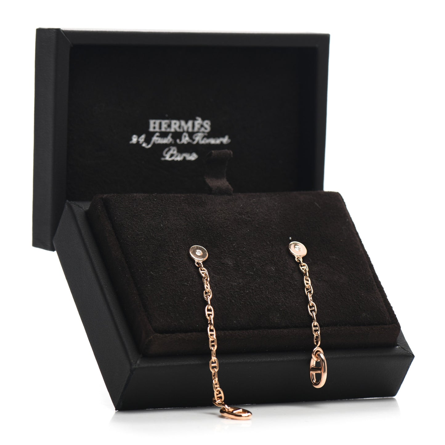 18K Rose Gold Diamond TPM Farandole Drop Earrings