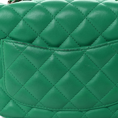 Chanel Lambskin Quilted Mini Square Flap Green 15 of 18