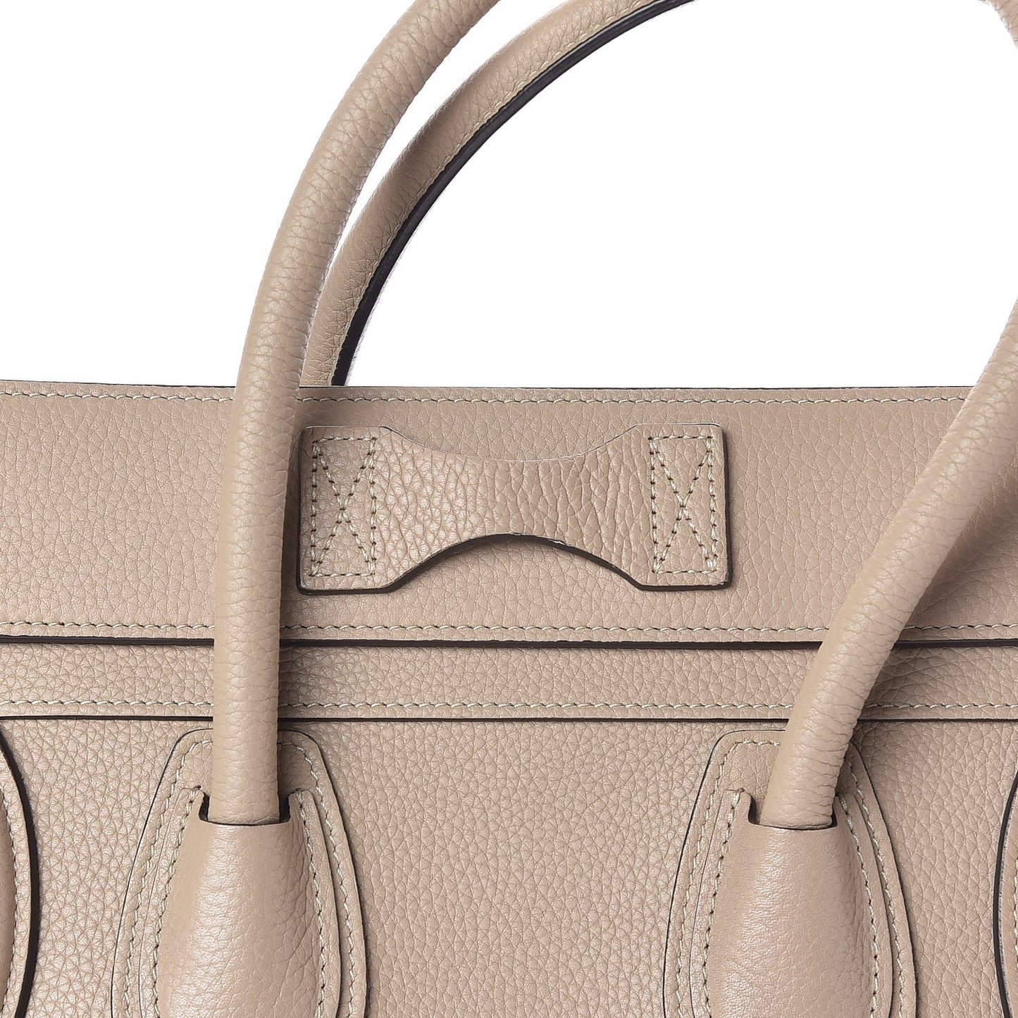 Drummed Calfskin Micro Luggage Dune
