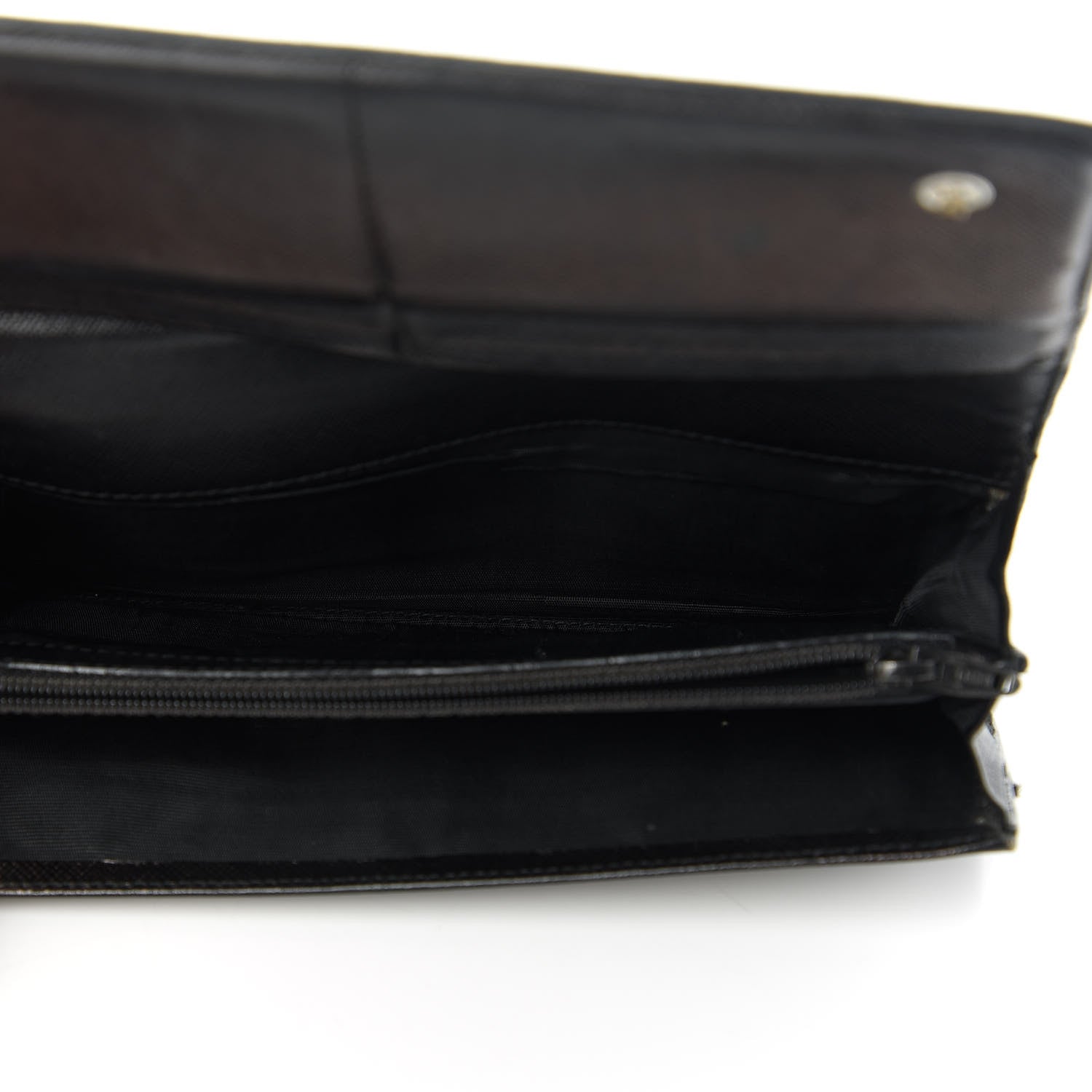 Prada Tessuto Nylon Continental Flap Wallet Black 5 of 9