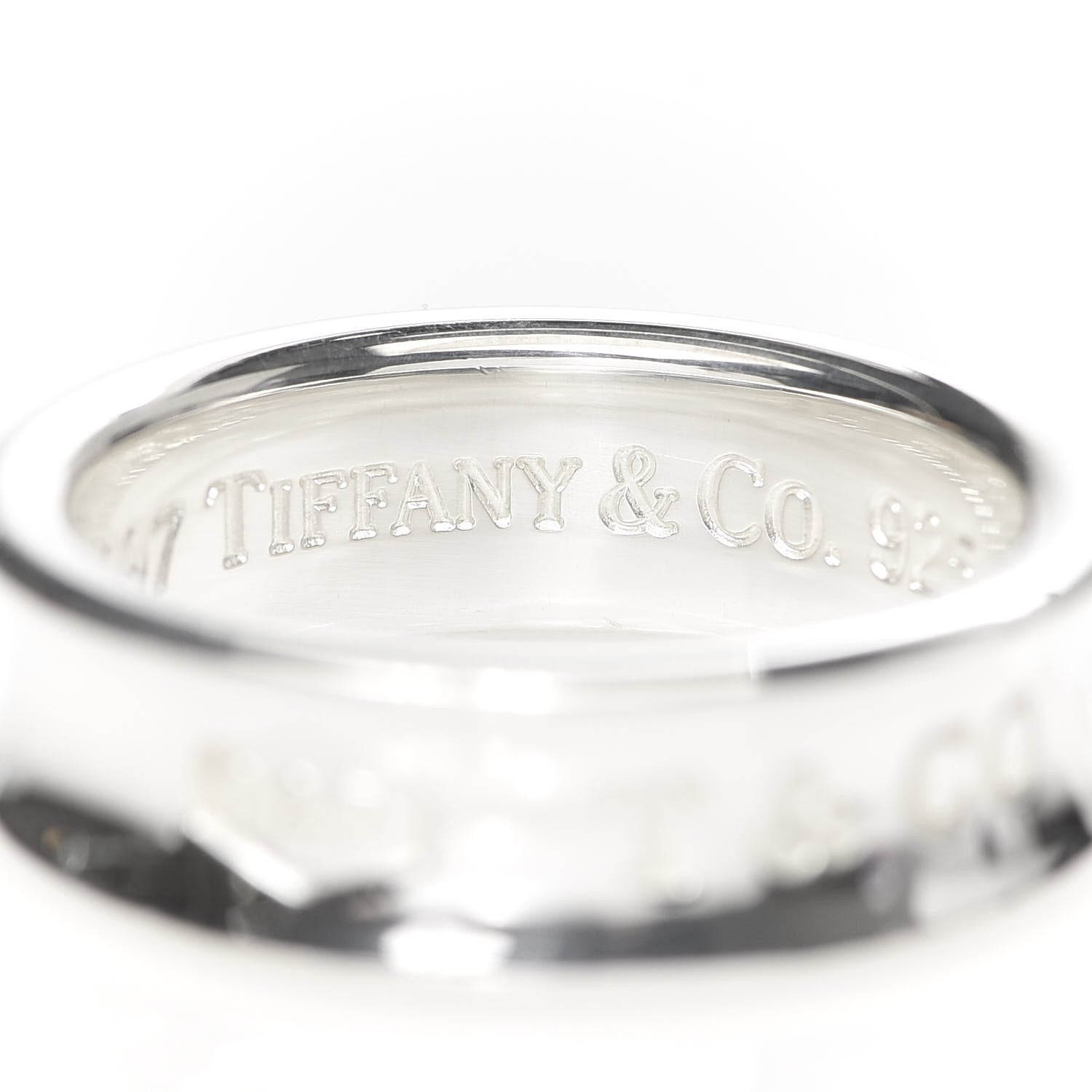 Tiffany Sterling Silver 1837 Band Ring 58 8.25 4 of 4
