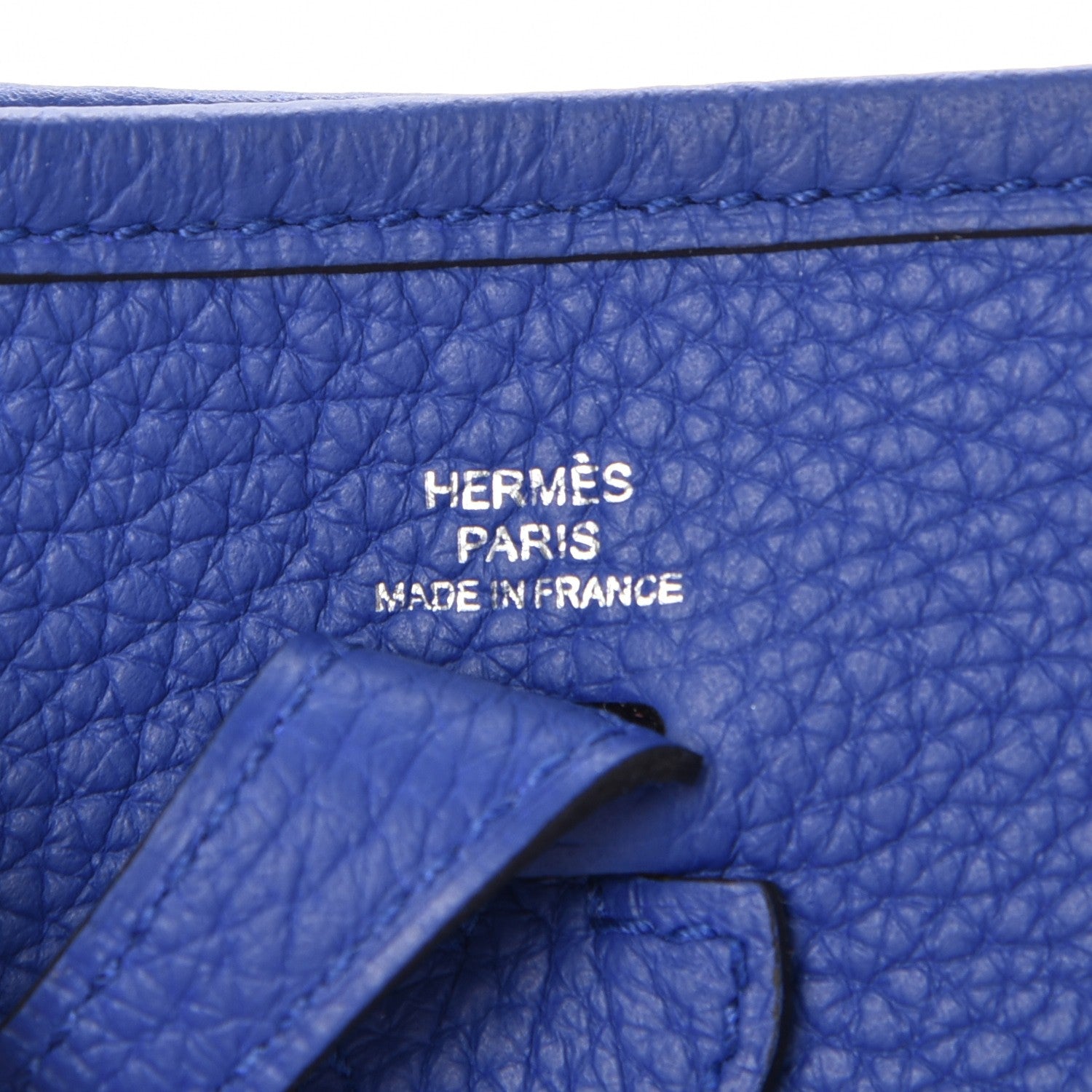 Hermes Taurillon Clemence Amazone Evelyne TPM Bleu Electrique Black 6 of 8