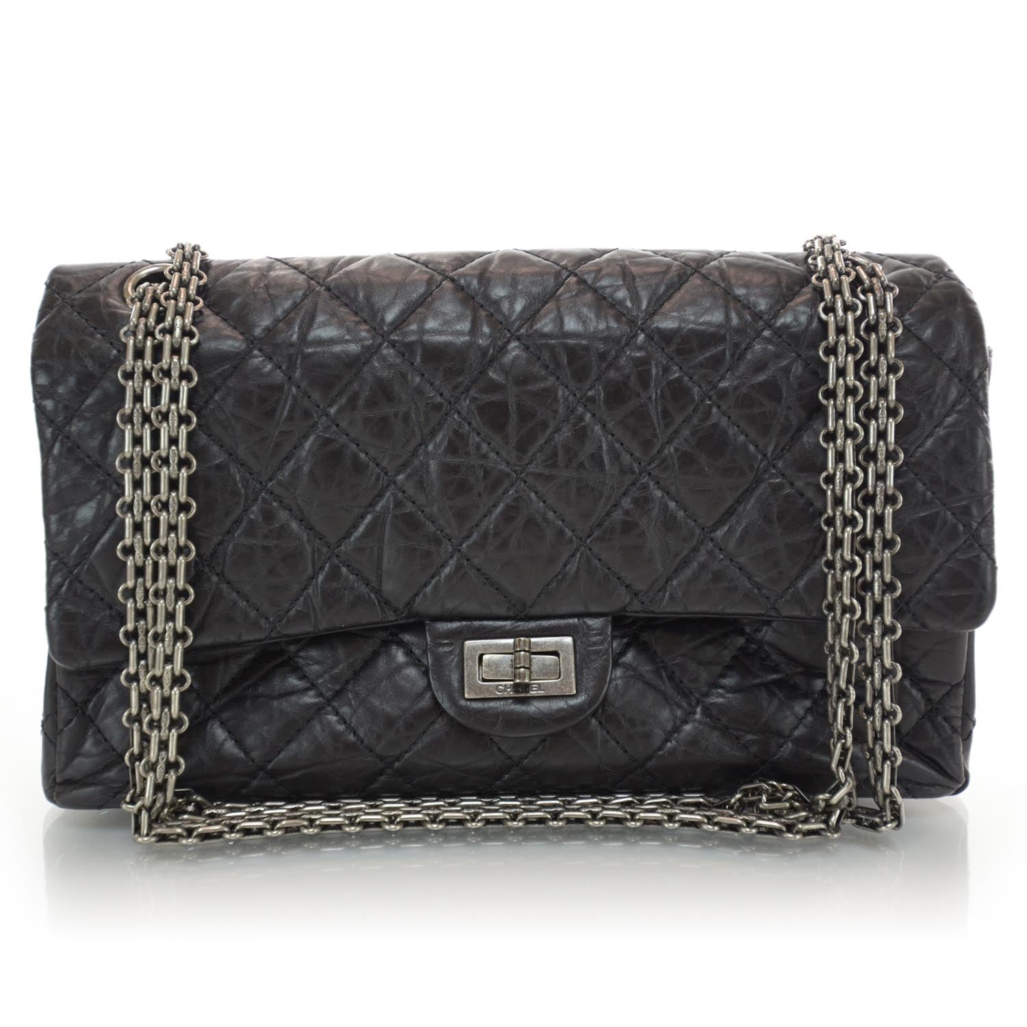 Chanel Aged Calfskin Quilted 2.55 Reissue 226 Flap Black 1 of 8