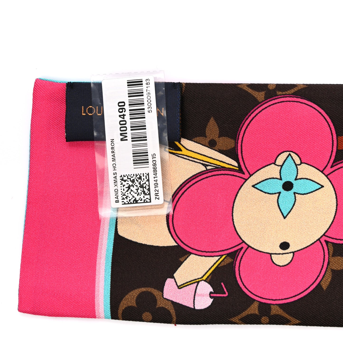 Silk Monogram 2021 Hollywood Christmas Animation Bandeau Marron