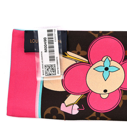 Louis Vuitton Silk Monogram 2021 Hollywood Christmas Animation Bandeau Marron 2 of 3