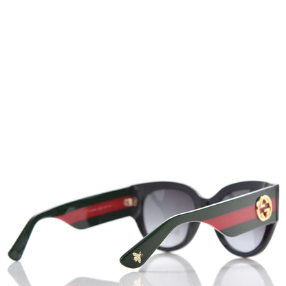 Gucci Acetate Oversized Rectangle Frame Web Sunglasses GG3864/S Black 3 of 7
