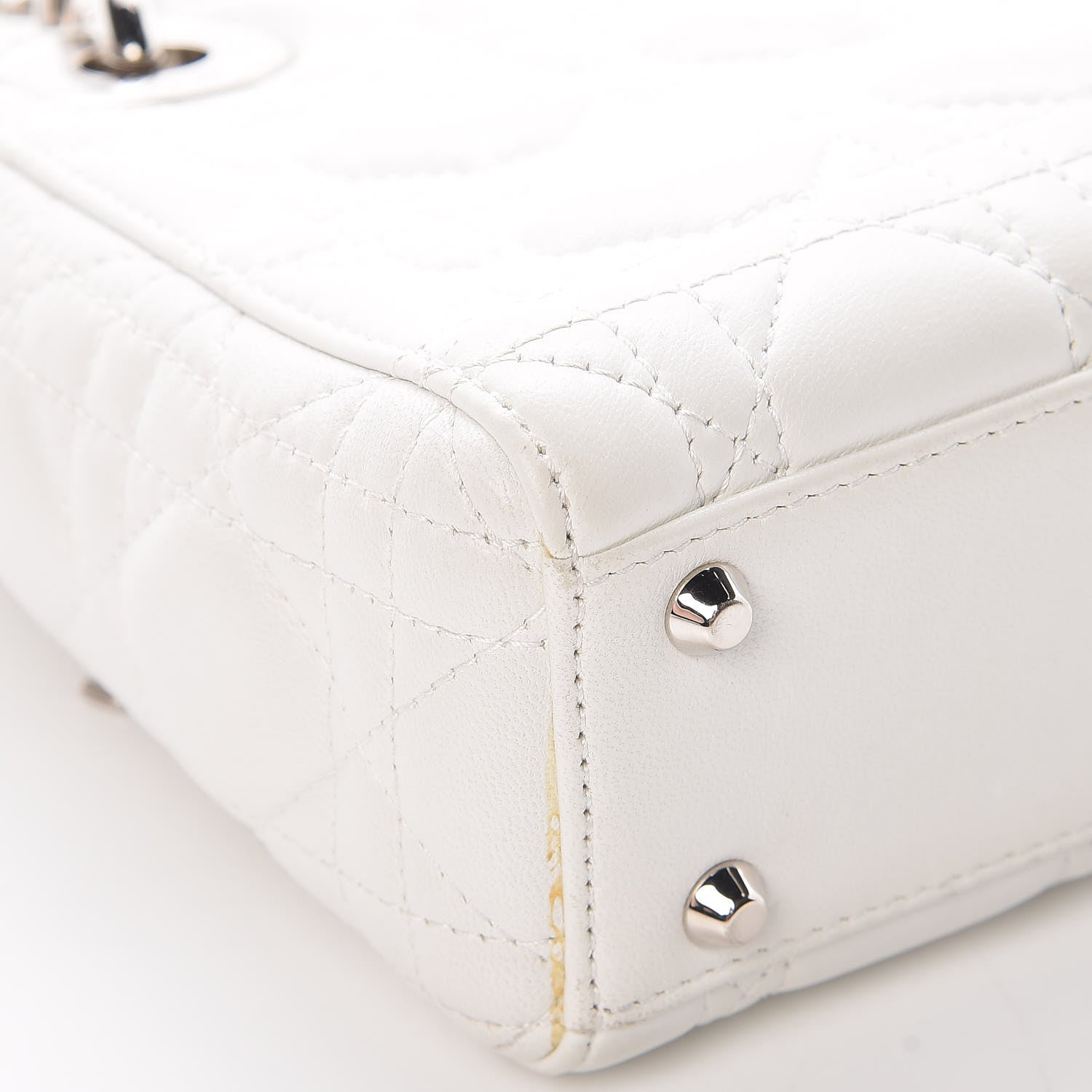 Christian Dior Lambskin Cannage Mini Lady Dior White 17 of 17
