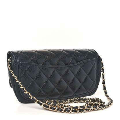 Chanel Caviar Quilted Glasses Case With Chain Black 3 of 11