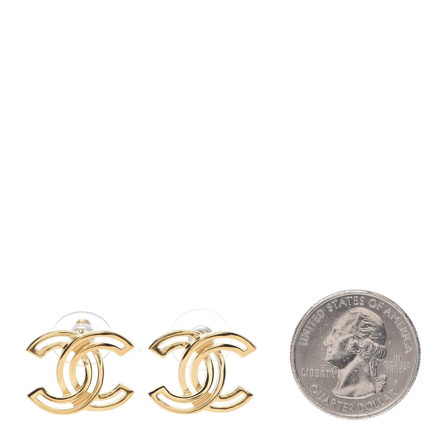 Chanel Metal Obazine CC Earrings Gold 2 of 4