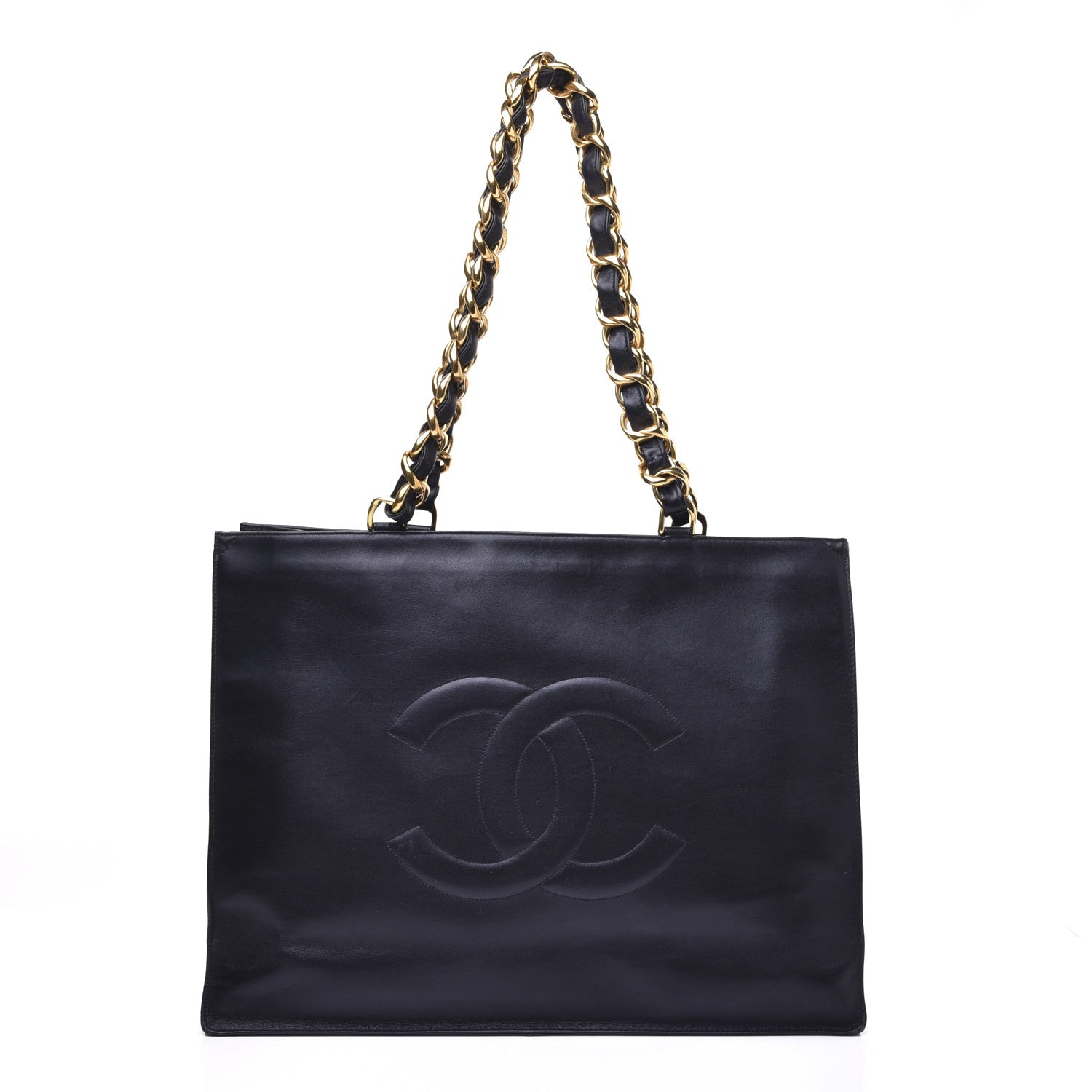 Chanel Lambskin CC Tote Black 1 of 13
