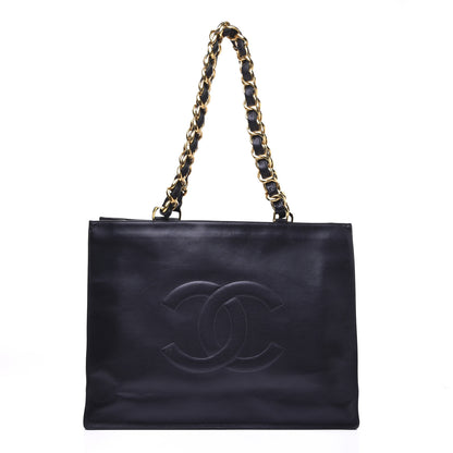Chanel Lambskin CC Tote Black 1 of 13