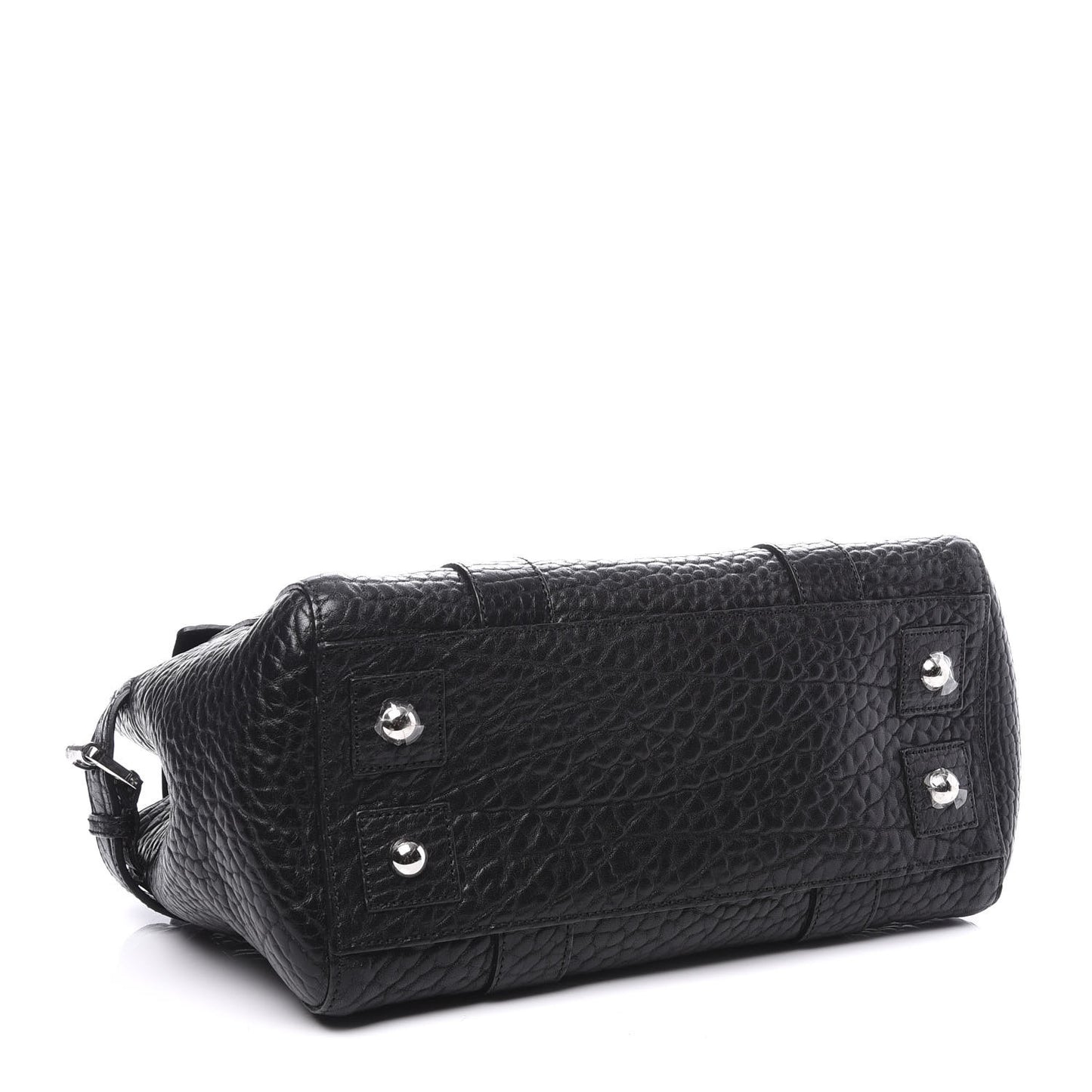 Shrunken Calfskin Mini Bayswater Buckle Black
