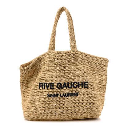 Saint Laurent Raffia Rive Gauche Tote Natural 1 of 14