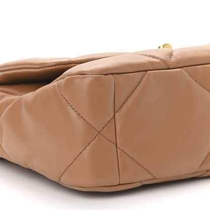 Chanel Lambskin Quilted Medium Chanel 19 Flap Brown 9 of 11