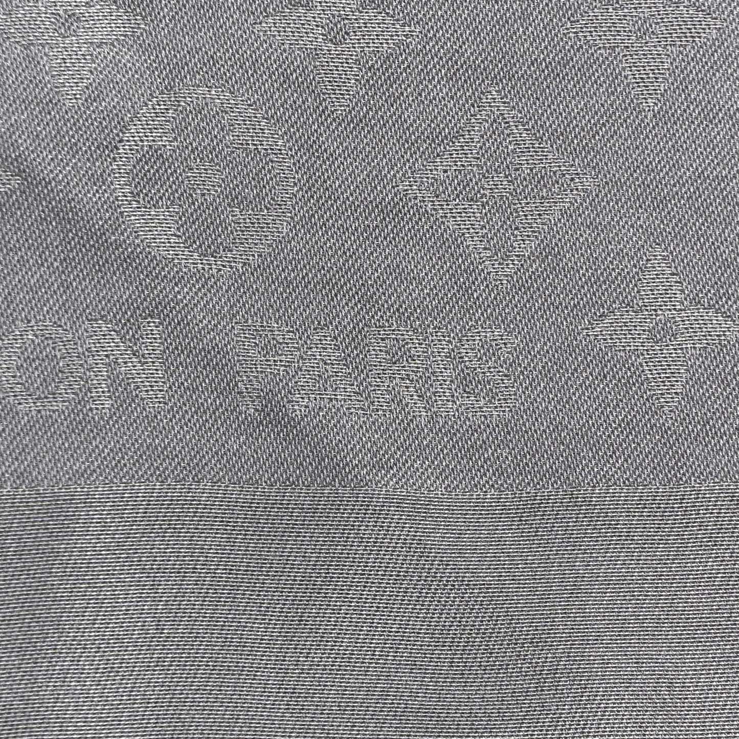 Monogram Silk Wool Shine Shawl Charcoal Grey