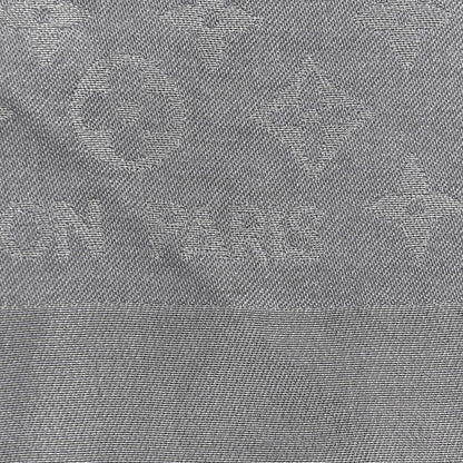 Louis Vuitton Monogram Silk Wool Shine Shawl Charcoal Grey 3 of 4