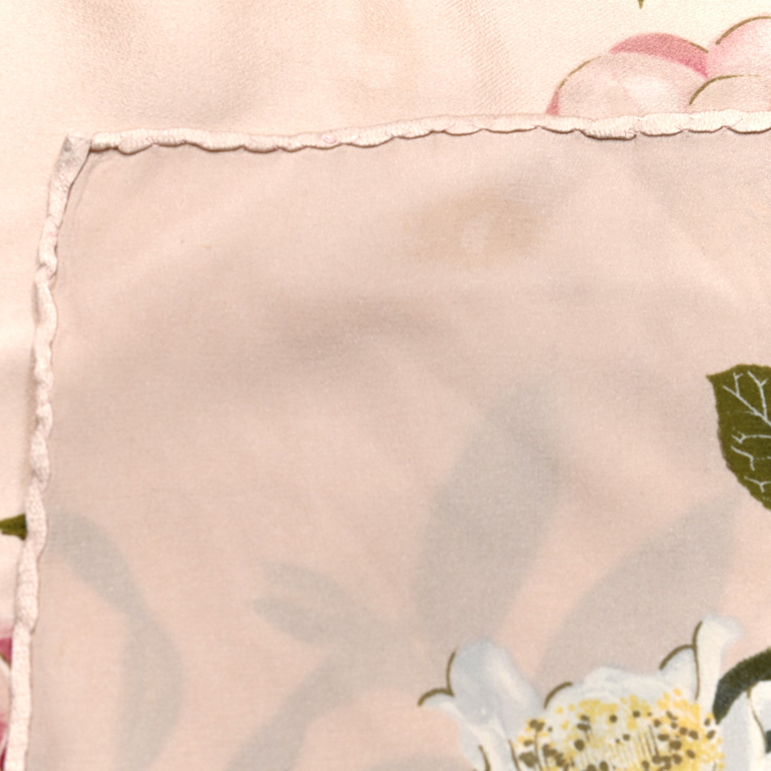 Chanel Silk CC Logo Camellia Scarf 6 of 8
