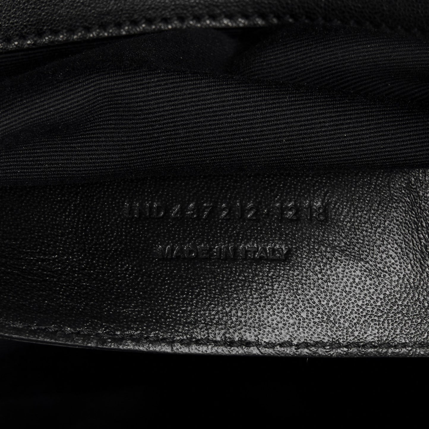 Sheepskin Matelasse Chevron Monogram Monochrome Large College Satchel Black