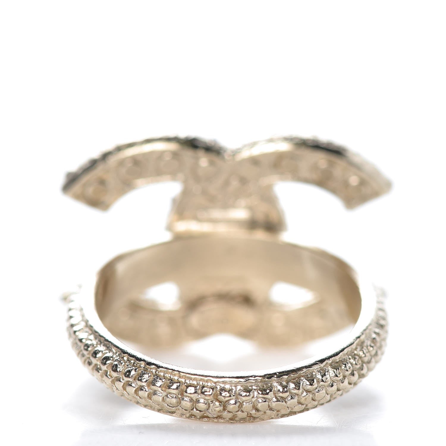 Chanel Crystal Pearl CC Ring 6 Gold 4 of 6