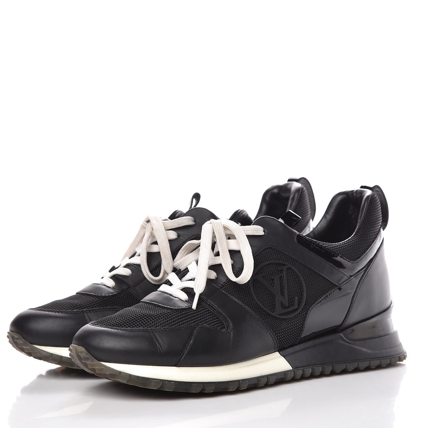 Louis Vuitton Calfskin Run Away Sneakers 37.5 Black 3 of 11