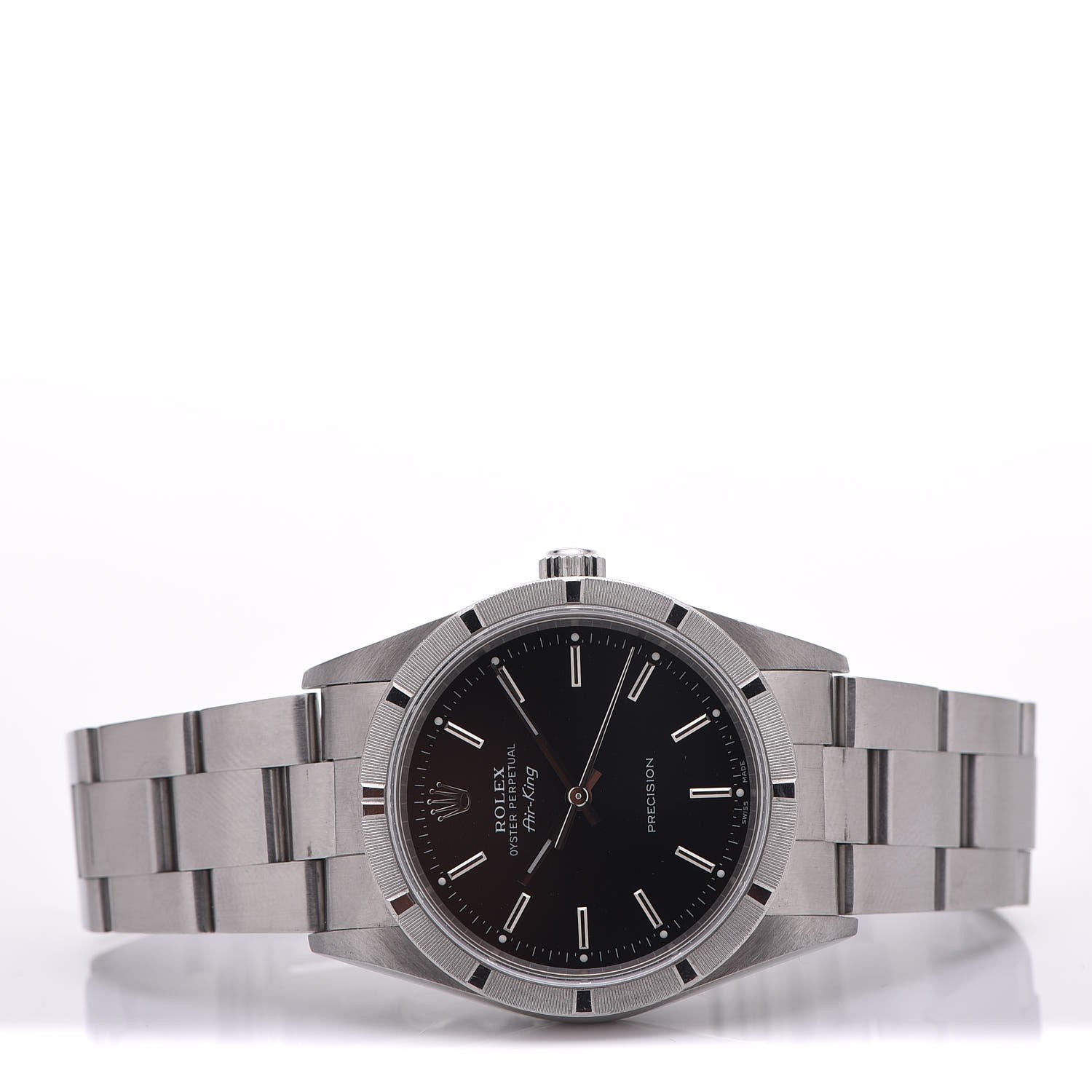 Rolex Stainless Steel 34mm Oyster Perpetual Air-King Precision Watch Black 14010M 3 of 9