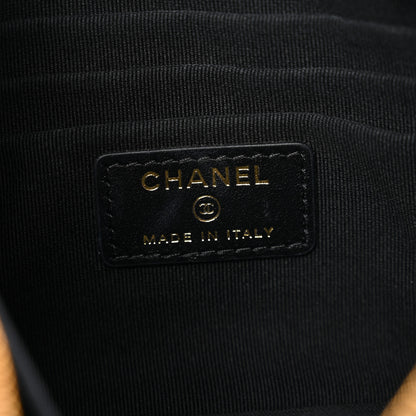 Chanel Shiny Caviar Quilted Strass CC Cosmetic Case Black 6 of 9
