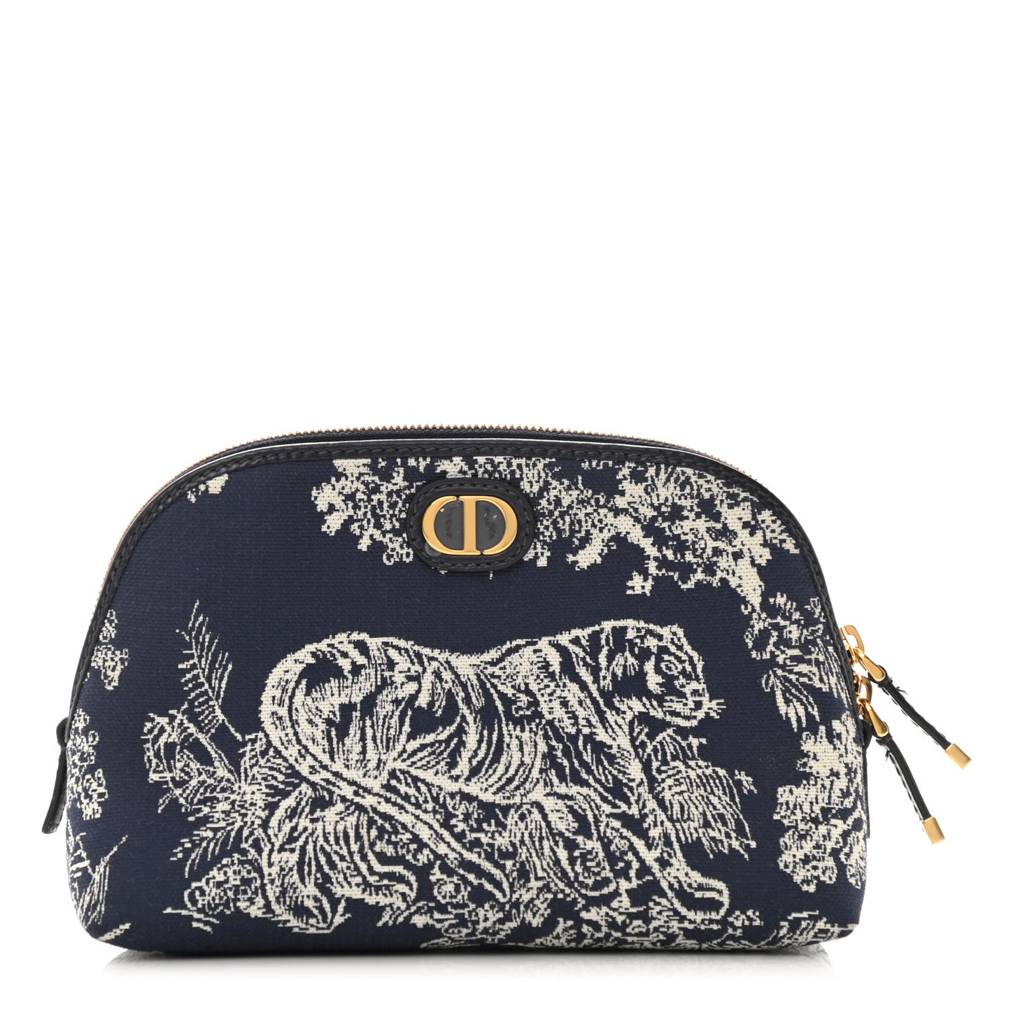 Embroidered Toile De Jouy 30 Montaigne Cosmetic Pouch Blue