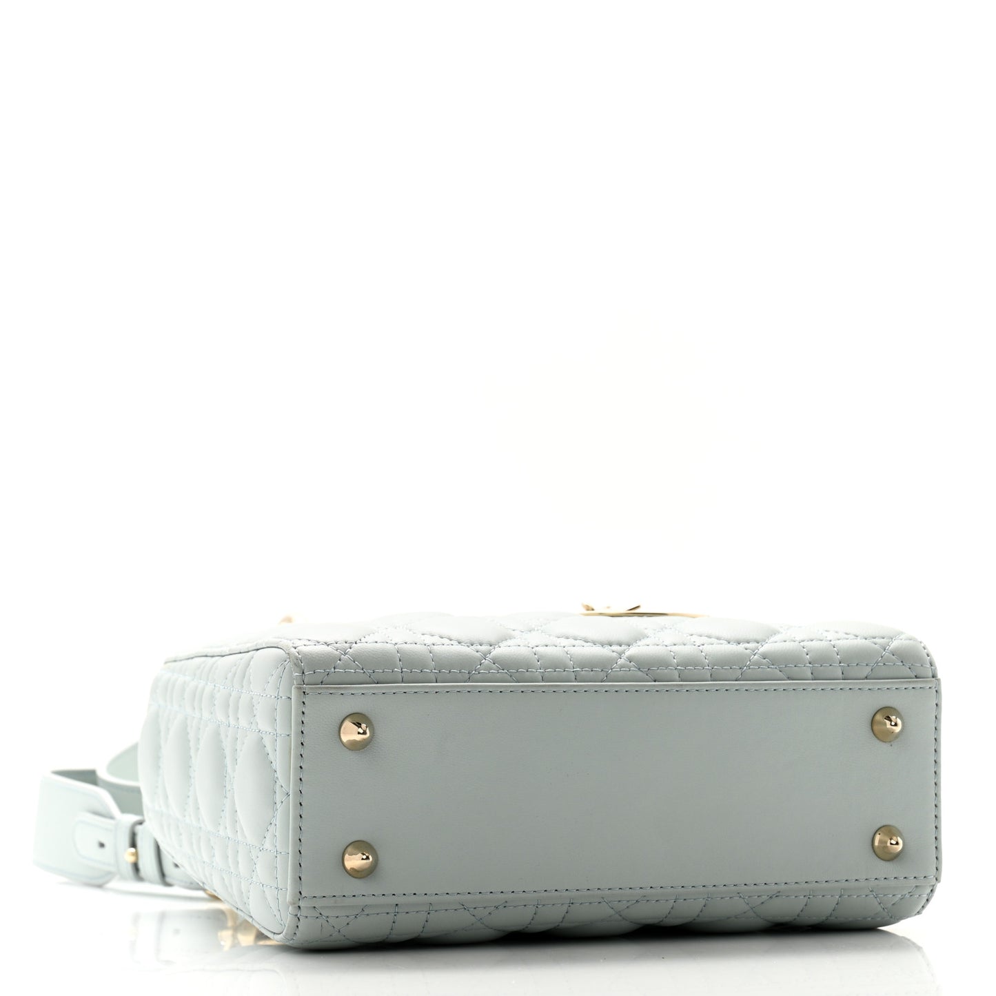 Lambskin Cannage Small My ABCDior Lady Dior Shirt Blue