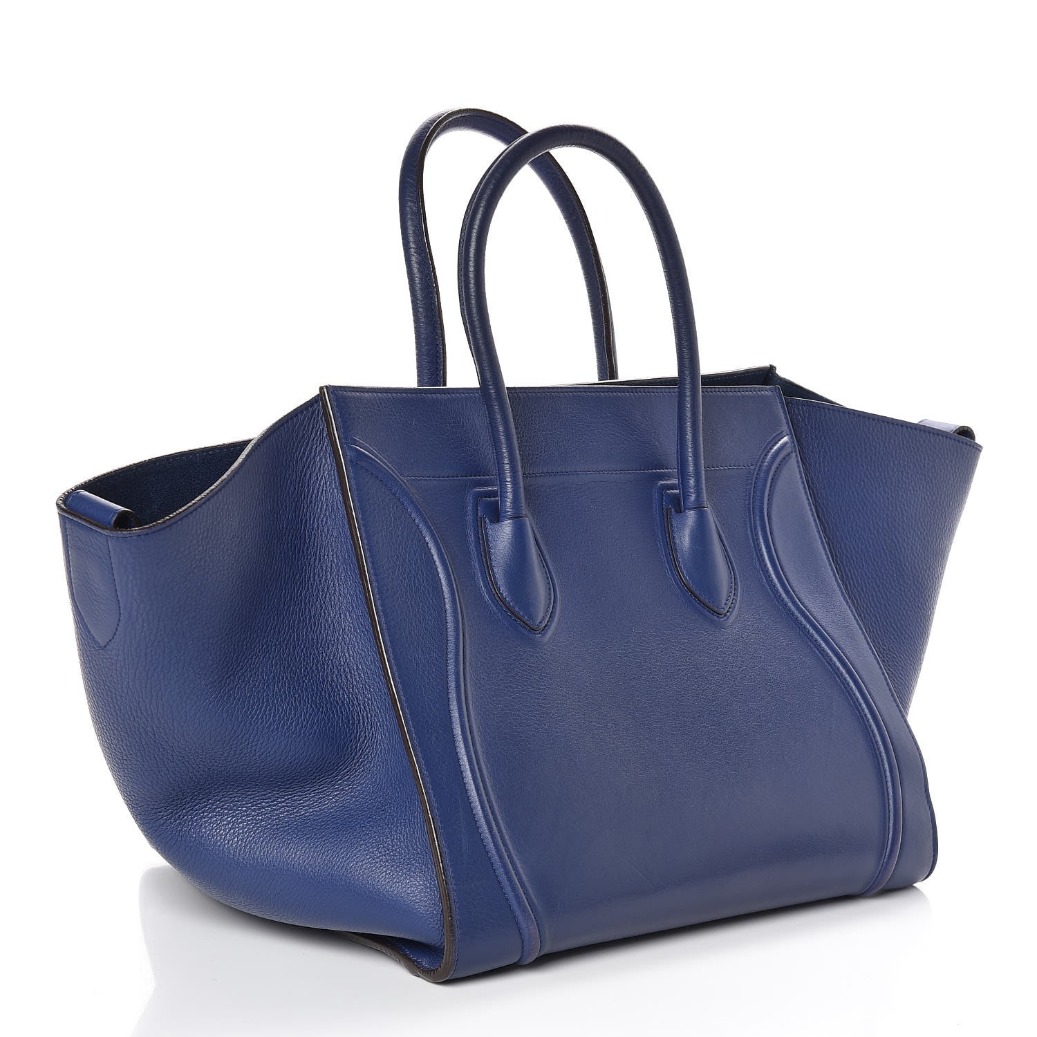 Celine Supple Calfskin Medium Phantom Luggage Indigo 3 of 10