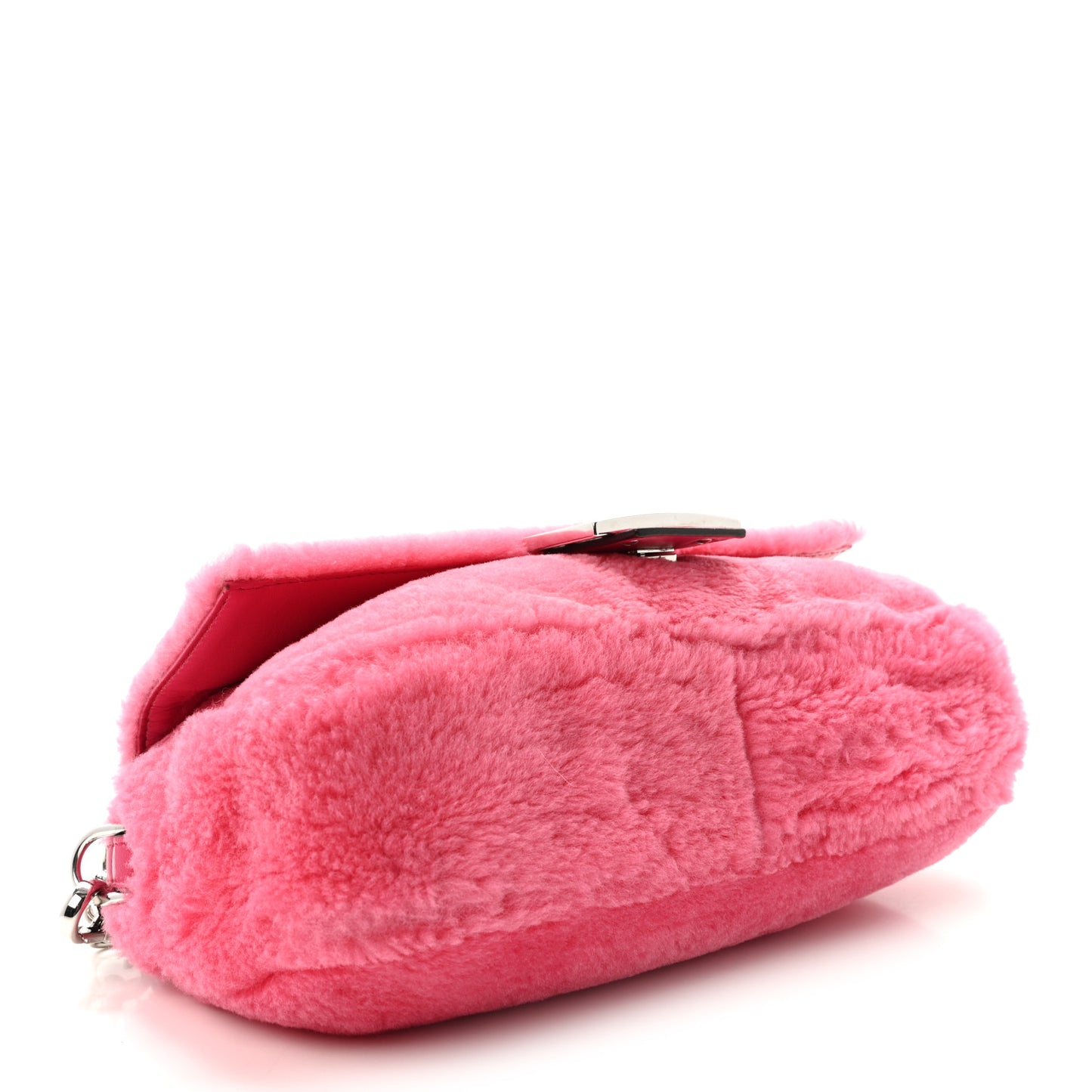 Shearling Shiny Nappa Baguette Rosa Fluo