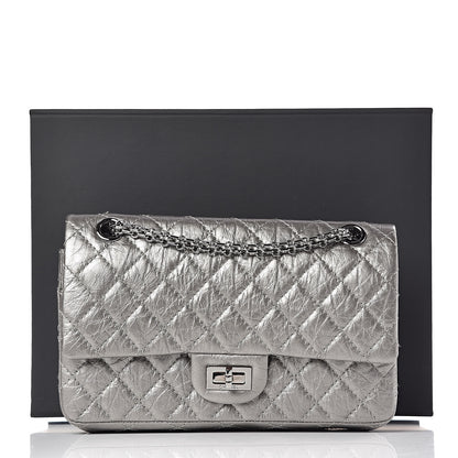 Chanel Metallic Aged Calfskin 2.55 Reissue 225 Flap Silver 11 of 11