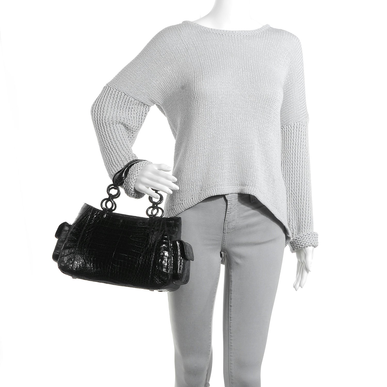 Nancy Gonzalez Crocodile Tote Black 2 of 7